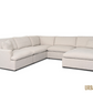 Long Beach Modular Corner Sectional Sofa with Ottoman in Axel Beige