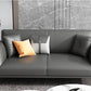 Urban Cali Loveseat San Mateo 64.96" Faux Leather Round Arm Loveseat in Grey