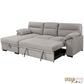 Urban Cali Malibu 94.5" Wide Sleeper Sectional Sofa Bed with Pull Down Tray, Cupholders Wireless Charger and Storage Chaise, image 30