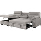 Urban Cali Malibu 94.5" Wide Sleeper Sectional Sofa Bed with Pull Down Tray, Cupholders Wireless Charger and Storage Chaise, image 28