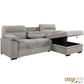 Urban Cali Malibu 94.5" Wide Sleeper Sectional Sofa Bed with Pull Down Tray, Cupholders Wireless Charger and Storage Chaise, image 37