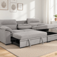 Urban Cali Malibu 94.5" Wide Sleeper Sectional Sofa Bed with Pull Down Tray, Cupholders Wireless Charger and Storage Chaise, image 34