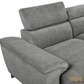 Urban Cali Sectional Burbank 130" Wide Large Sleeper Sectional Sofa Bed with Adjustable Headrests and Storage Chaises in Ulani Ash