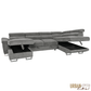 Urban Cali Sectional Burbank 130" Wide Large Sleeper Sectional Sofa Bed with Adjustable Headrests and Storage Chaises in Ulani Ash