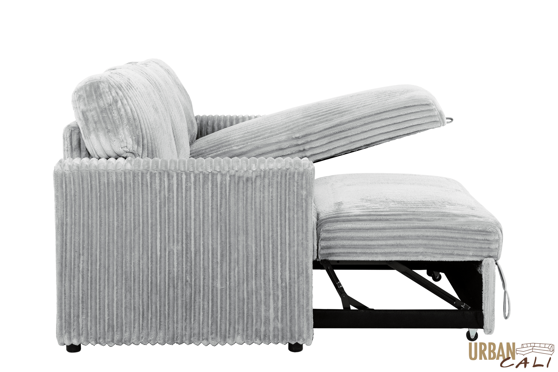 Urban Cali Sectional Calabasas Corduroy Reversible Sleeper Sectional Sofa Bed with Storage Chaise – Available in 2 Colours
