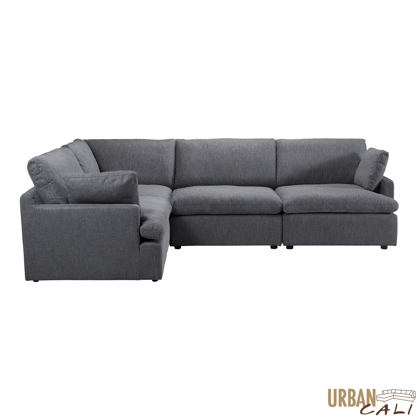 Long Beach Medium Modular L-Shaped Sectional Sofa in Axel Beige - Available in 3 Colours