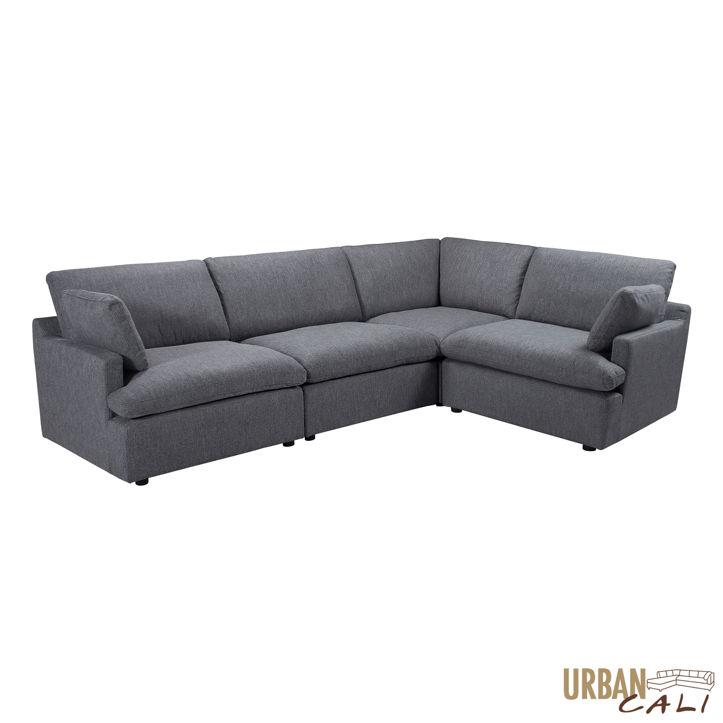 Long Beach Medium Modular L-Shaped Sectional Sofa in Axel Beige - Available in 3 Colours
