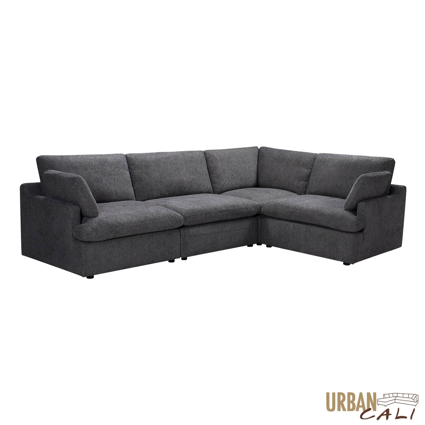 Long Beach Medium Modular L-Shaped Sectional Sofa in Axel Beige - Available in 3 Colours