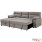 Urban Cali Sectional Malibu 94.5" Wide Sleeper Sectional Sofa Bed with Pull Down Tray, Cupholders Wireless Charger and Storage Chaise - Available in 2 Colours