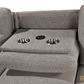 Urban Cali Sectional Malibu 94.5" Wide Sleeper Sectional Sofa Bed with Pull Down Tray, Cupholders Wireless Charger and Storage Chaise - Available in 2 Colours