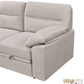 Urban Cali Sectional Malibu 94.5" Wide Sleeper Sectional Sofa Bed with Pull Down Tray, Cupholders Wireless Charger and Storage Chaise - Available in 2 Colours