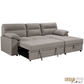 Urban Cali Sectional Malibu 94.5" Wide Sleeper Sectional Sofa Bed with Pull Down Tray, Cupholders Wireless Charger and Storage Chaise - Available in 2 Colours