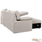 Urban Cali Sectional Malibu 94.5" Wide Sleeper Sectional Sofa Bed with Pull Down Tray, Cupholders Wireless Charger and Storage Chaise - Available in 2 Colours