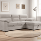 Urban Cali Sectional Malibu 94.5" Wide Sleeper Sectional Sofa Bed with Pull Down Tray, Cupholders Wireless Charger and Storage Chaise - Available in 2 Colours