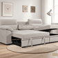 Urban Cali Sectional Malibu 94.5" Wide Sleeper Sectional Sofa Bed with Pull Down Tray, Cupholders Wireless Charger and Storage Chaise - Available in 2 Colours