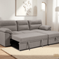 Urban Cali Sectional Malibu 94.5" Wide Sleeper Sectional Sofa Bed with Pull Down Tray, Cupholders Wireless Charger and Storage Chaise - Available in 2 Colours