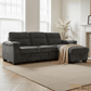 Urban Cali Sectional Savio 96" Wide Sleeper Sectional Sofa Bed with Reversible Storage Chaise in Bev Slate