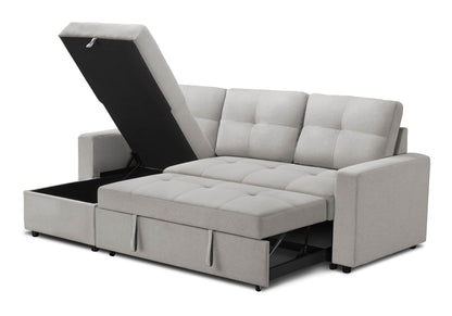 Venice Sleeper Sectional Sofa Bed with Reversible Storage Chaise - Available in 6 Colours