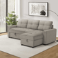 Venice Sleeper Sectional Sofa Bed with Reversible Storage Chaise - Available in 6 Colours