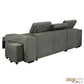 Sonoma 103.5" Wide Sleeper Sectional Sofa Bed with Reversible Storage Chaise and 2 Stools - Available in 2 Colours