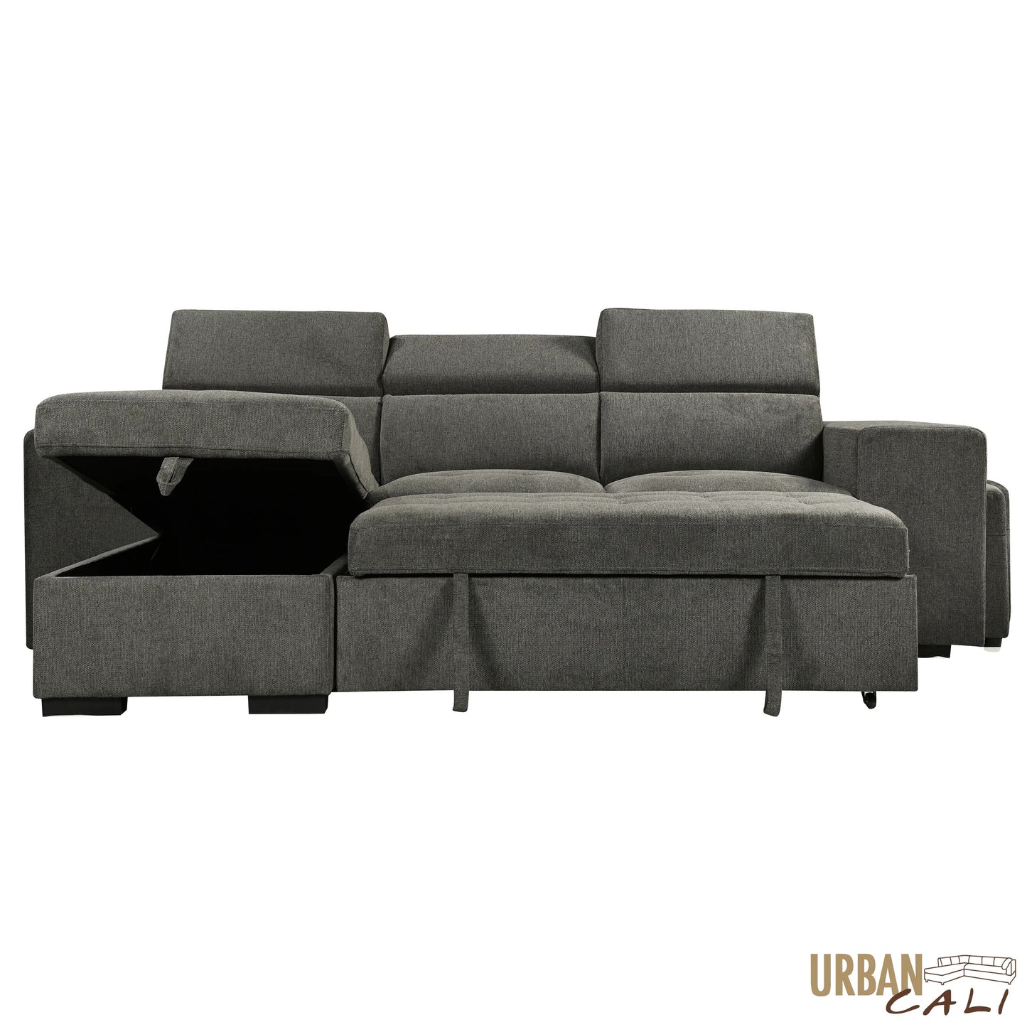 Sonoma 103.5" Wide Sleeper Sectional Sofa Bed with Reversible Storage Chaise and 2 Stools - Available in 2 Colours