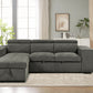 Sonoma 103.5" Wide Sleeper Sectional Sofa Bed with Reversible Storage Chaise and 2 Stools - Available in 2 Colours