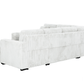 Urban Cali Sleeper Sectional Atherton Opulence Plush Light Grey Corduroy Large Sleeper Sectional Sofa Bed with Storage Chaise
