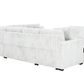 Urban Cali Sleeper Sectional Atherton Opulence Plush Light Grey Corduroy Large Sleeper Sectional Sofa Bed with Storage Chaise