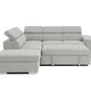 Grand canapé-lit sectionnel Pasadena avec pouf de rangement et 2 tabourets - Disponible en 2 couleurs