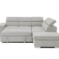 Grand canapé-lit sectionnel Pasadena avec pouf de rangement et 2 tabourets - Disponible en 2 couleurs