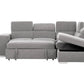 Pasadena Large Sleeper Sectional Sofa Bed with Storage Ottoman and 2 Stools - Available in 3 Colours