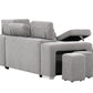 Pasadena Large Sleeper Sectional Sofa Bed with Storage Ottoman and 2 Stools - Available in 3 Colours