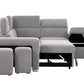 Pasadena Large Sleeper Sectional Sofa Bed with Storage Ottoman and 2 Stools - Available in 3 Colours