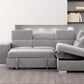 Pasadena Large Sleeper Sectional Sofa Bed with Storage Ottoman and 2 Stools - Available in 3 Colours