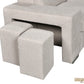 Pasadena Large Sleeper Sectional Sofa Bed with Storage Ottoman and 2 Stools - Available in 3 Colours