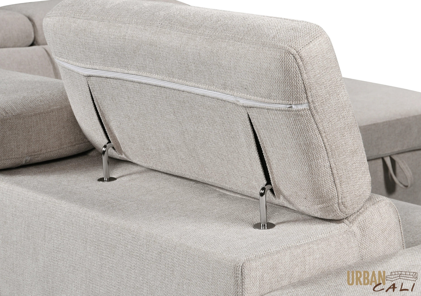 Pasadena Large Sleeper Sectional Sofa Bed with Storage Ottoman and 2 Stools - Available in 3 Colours