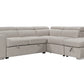 Pasadena Large Sleeper Sectional Sofa Bed with Storage Ottoman and 2 Stools - Available in 3 Colours