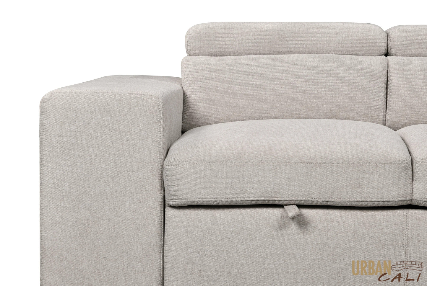 Pasadena Large Sleeper Sectional Sofa Bed with Storage Ottoman and 2 Stools - Available in 3 Colours
