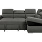 Pasadena Large Sleeper Sectional Sofa Bed with Storage Ottoman and 2 Stools - Available in 3 Colours