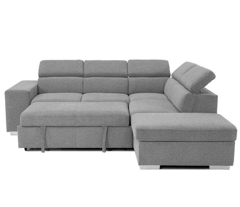 Pasadena Large Sleeper Sectional Sofa Bed with Storage Ottoman and 2 Stools - Available in 3 Colours