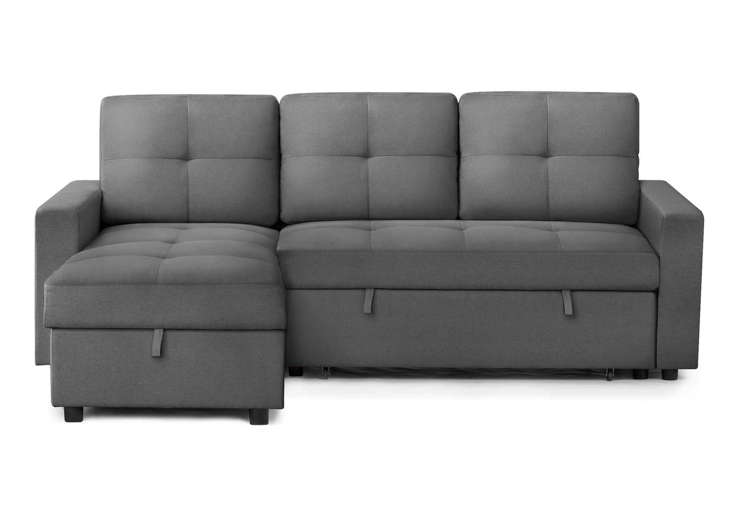 Venice Sleeper Sectional Sofa Bed with Reversible Storage Chaise - Available in 5 Colours