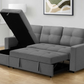 Venice Sleeper Sectional Sofa Bed with Reversible Storage Chaise - Available in 5 Colours