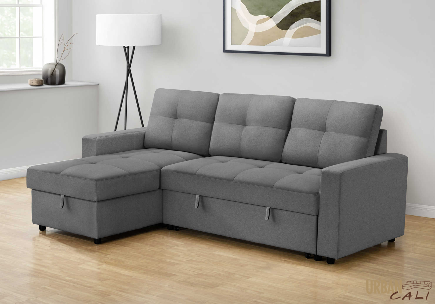 Venice Sleeper Sectional Sofa Bed with Reversible Storage Chaise - Available in 5 Colours