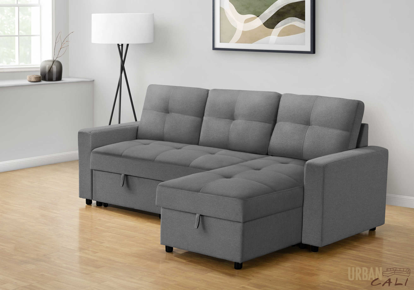 Venice Sleeper Sectional Sofa Bed with Reversible Storage Chaise - Available in 5 Colours