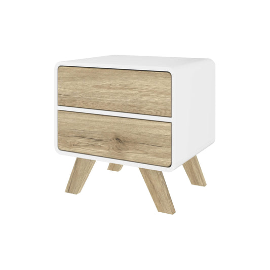 Modubox End Table White UV & Sandy Brown Oak Alhena 20W End Table - Available in 2 Colours