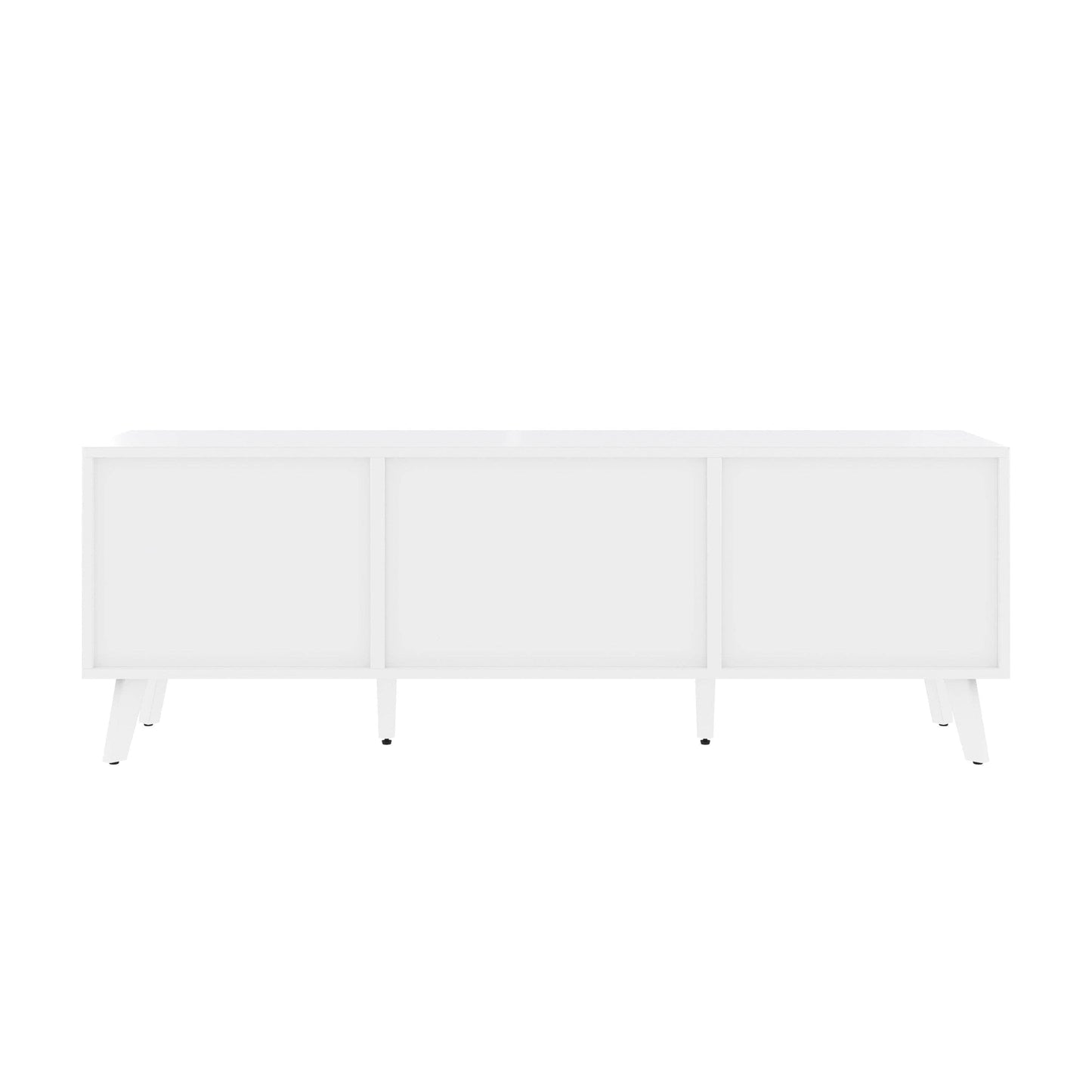 Modubox TV Stand Adara 63W TV Stand for 55 Inch TV in UV White and Mountain Ash Grey