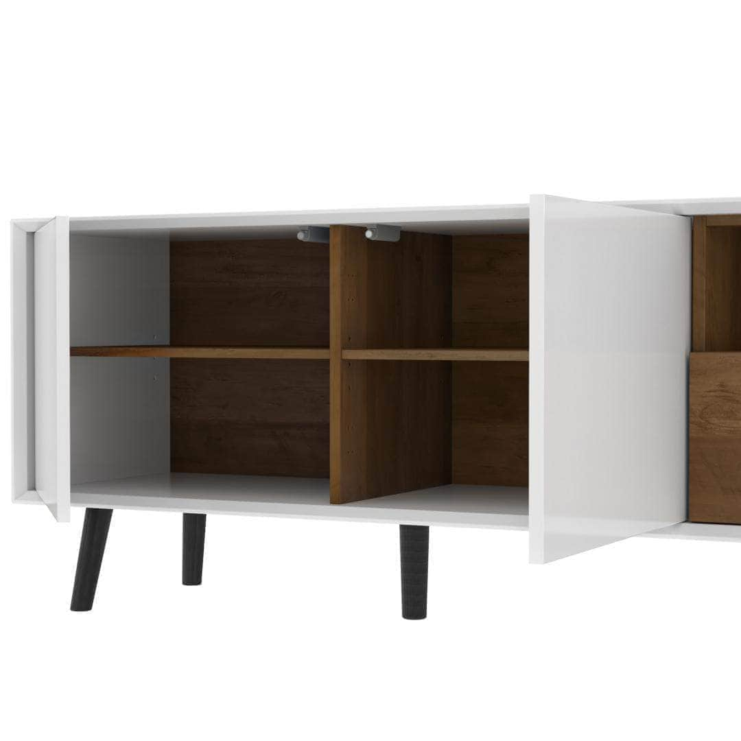 Modubox TV Stand Alga TV Stand - White & Walnut Brown