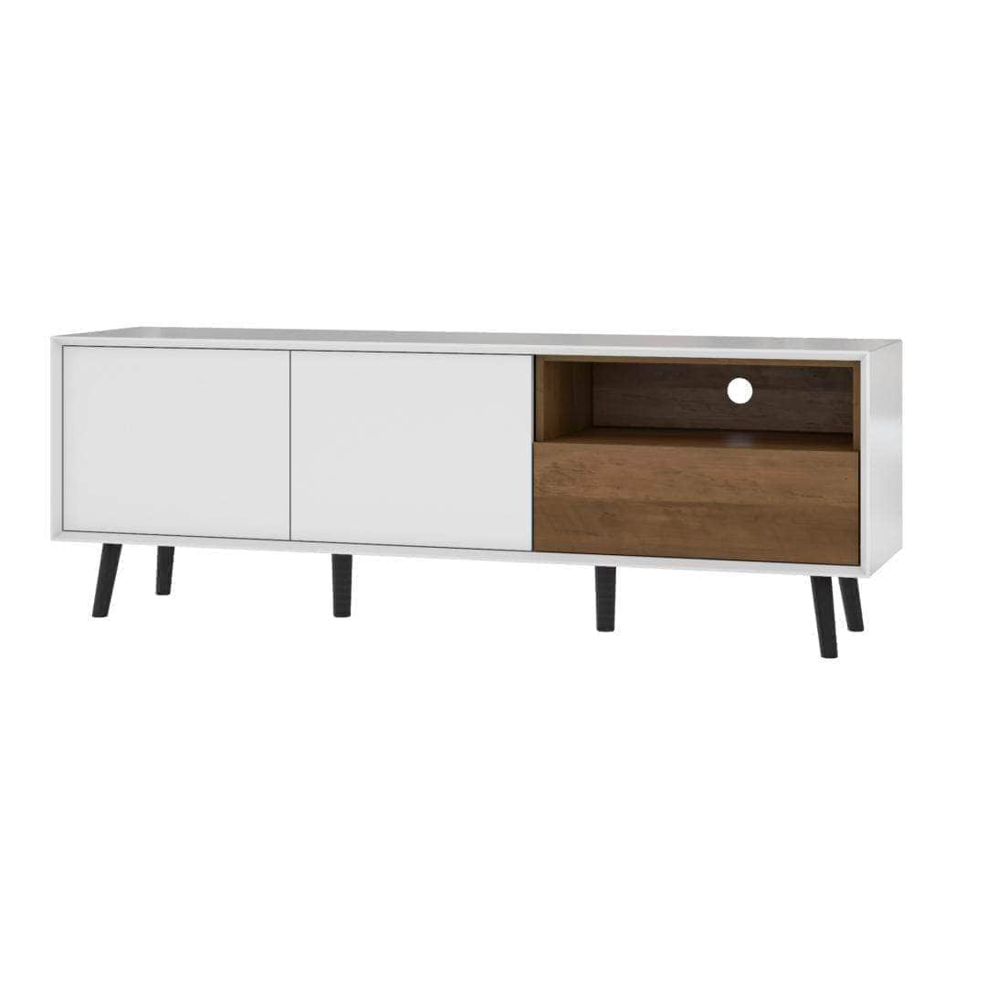 Modubox TV Stand Alga TV Stand - White & Walnut Brown