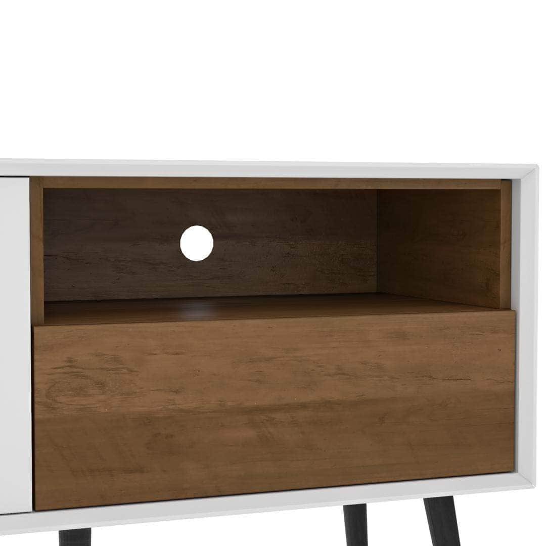 Modubox TV Stand Alga TV Stand - White & Walnut Brown