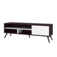 Modubox TV Stand Espresso Oak & Pure White Krom 54"W TV Stand with Metal Legs for 60" TV - Available in 2 Colours